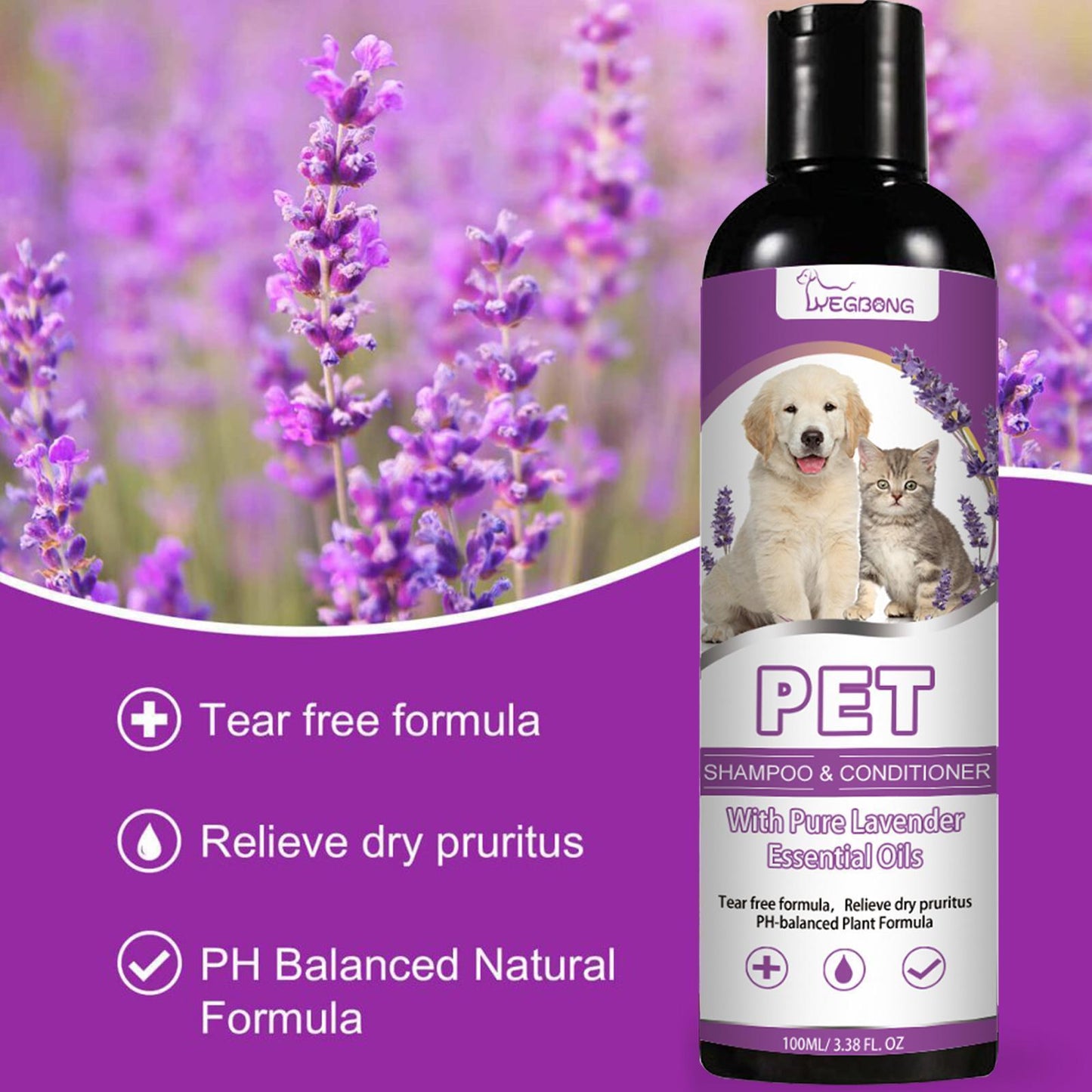 Yegebang Pet Shampoo And Shower Gel Relieves Itchy Skin And Leaves Hair Smooth And Untangled