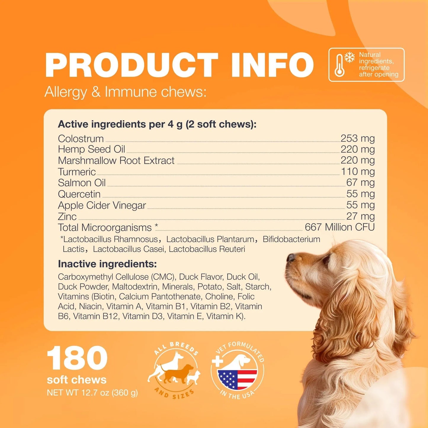 Dog Allergy Relief Chews Itch Relief For Dogs Anti Itch Dog Allergy Chews US Formulated Dog Itching Skin Relief With Salmon Oil Immune Health Seasonal Allergies & Hot Spots Support Treats