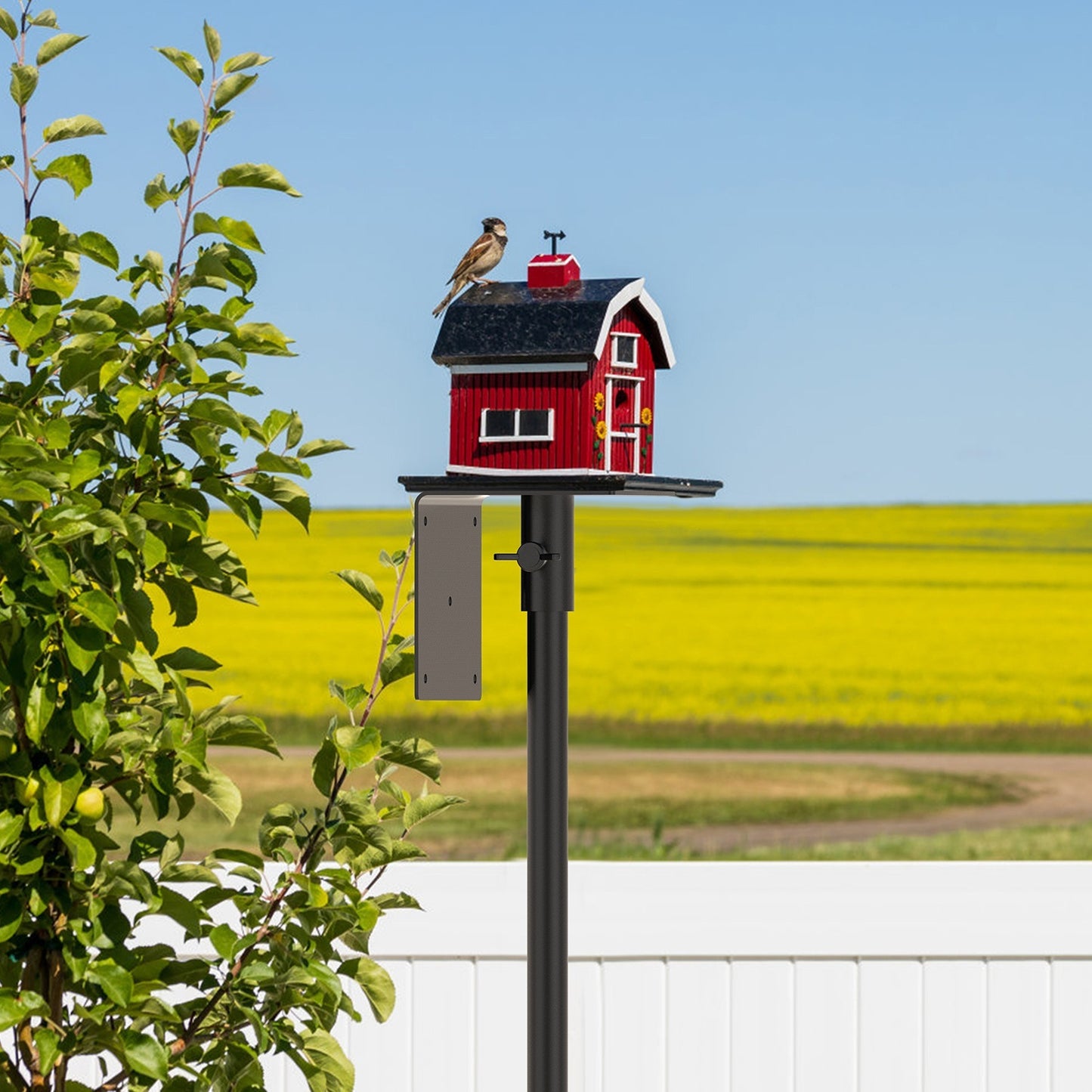 1 Set 79.92in Bird House Pole Kit Height Adjustable Bird Feeder Pole Mount Kit Heavy Duty Bird House Pole Set With 5 Prongs Base For Bird House Bird Feeder House Not Included