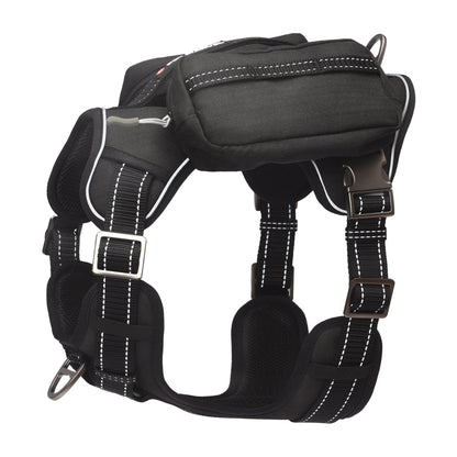 PETMARVEL High-Perfomance Tactical Dog Harness With Backpack, No Pull Front Clip & Metal Buckles