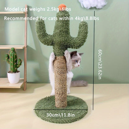 Interactive Cactus Cat Scratching Post Toy Durable Scratching Surface Suitable For Indoor Cats Fun Pet Supplies Good For Play And Exercise