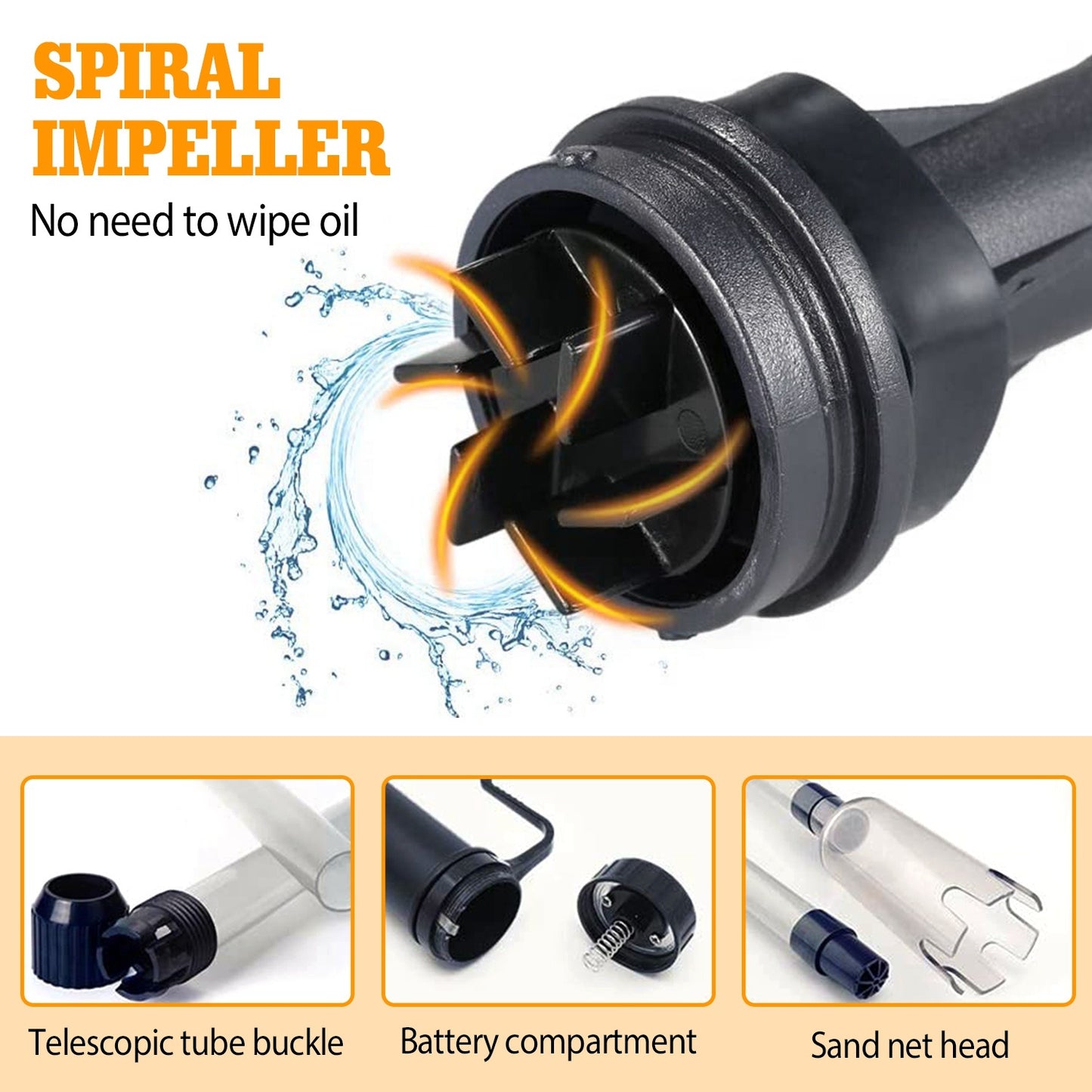 Battery-Operated Aquarium Vacuum Gravel Cleaner