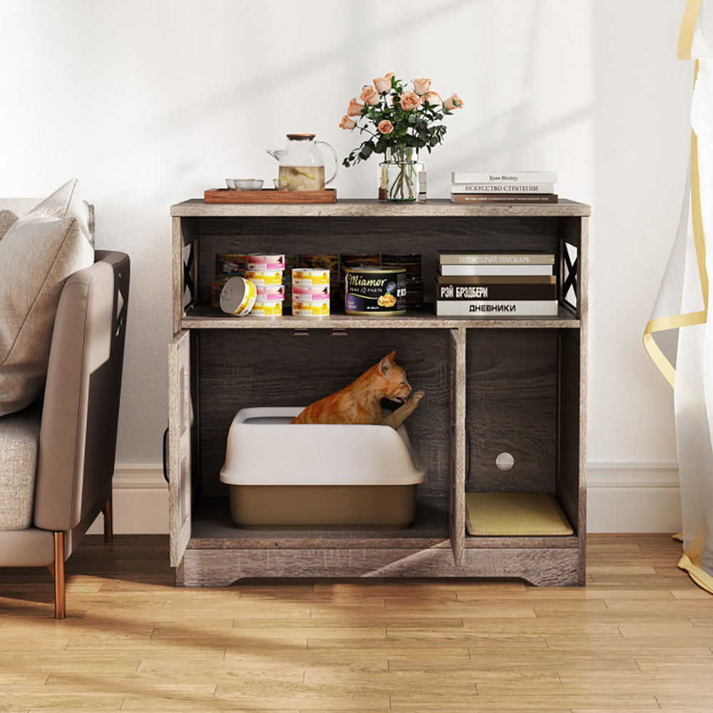 Cat Litter Box Enclosure Hidden Cat Washroom Furniture With Storage