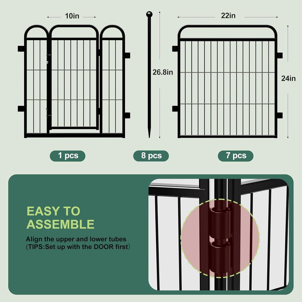 Gardner Pet Dog Fence Indoor And Outdoor Small And Medium Dog Foldable With Gravity Automatic Lock Pet Activity Fence