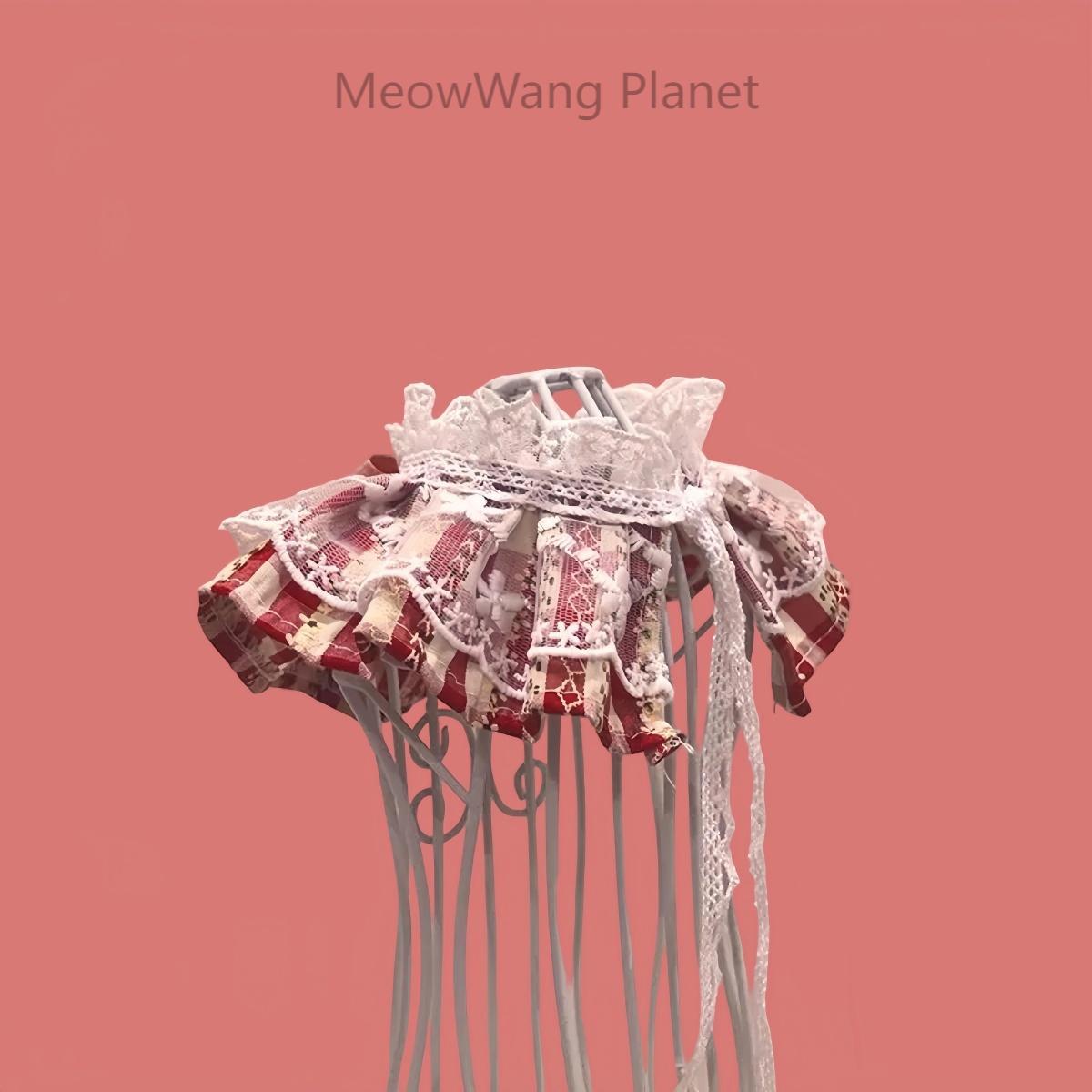 Handmade Lace Pet Neck Bib Heritage Plaid Ruffle Bandana For Cats Small Dogs Luxury Pet Gift