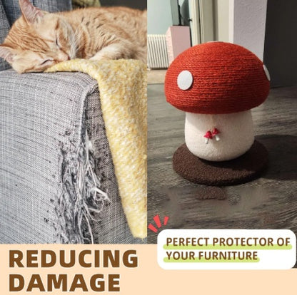 Mushroom Cat Climbing Frame, Sisal Cat Climbing Post, Interesting Red And White Mushroom Design With Fluffy Base, Cat Scratching Claw Toy, Cat Tree, Wear-resistant Cat Scratching Ball, Cat Supplies