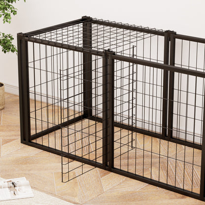 Dog Cage 47.2 Inches, Suitable For Small And Medium-sized Dogs, With A Top Dog Fence, Pet Cage, Indoor, Black. 47.2 Inches Long X 22 Inches Wide X 24 Inches High.