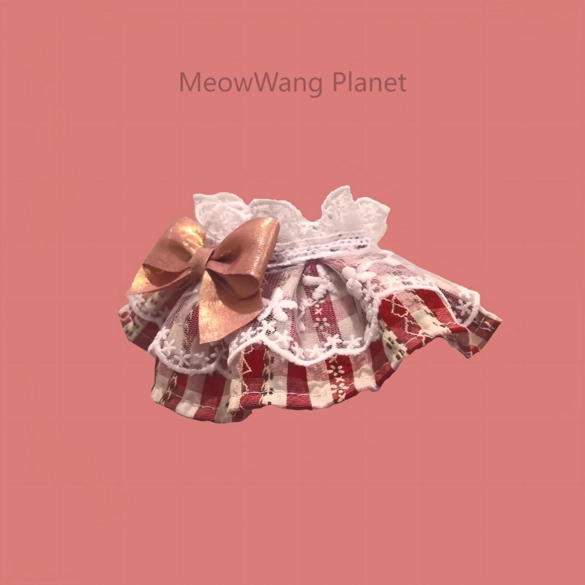 Handmade Lace Pet Neck Bib Heritage Plaid Ruffle Bandana For Cats Small Dogs Luxury Pet Gift