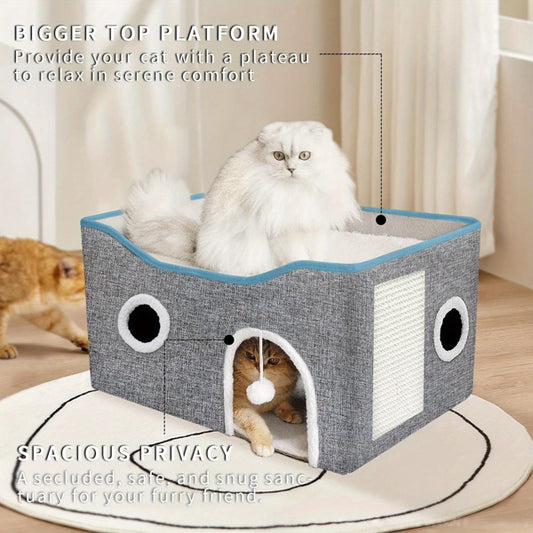 Super Wide Cat House For Indoor Cats, Amazon Logistics, And Wal Mart Platform
