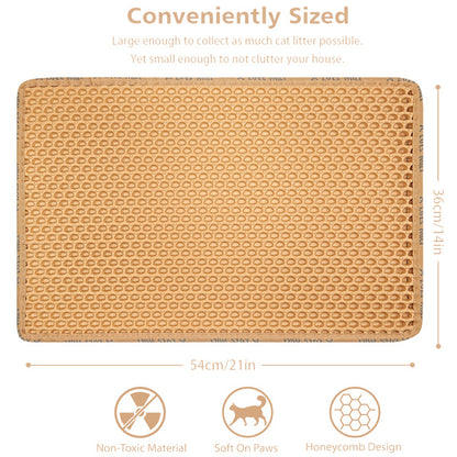 Double Layer Rice Shaped Cat Litter Pad