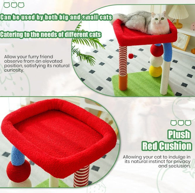 Cat Tree With Built-in Bed - Multi-Function Cat Furniture With Sisal Scratcher, Interactive Toys, And Cozy Resting Spots For Cats