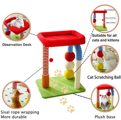 Cat Tree With Built-in Bed - Multi-Function Cat Furniture With Sisal Scratcher, Interactive Toys, And Cozy Resting Spots For Cats