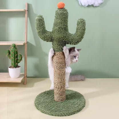 Interactive Cactus Cat Scratching Post Toy Durable Scratching Surface Suitable For Indoor Cats Fun Pet Supplies Good For Play And Exercise