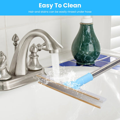 1Pc Pet Hair Removal Rake With 54.33in Adjustable Telescopic Rod Multi-Fabric Dog Cat Hair Scraper Lint Shaver For Carpet Rug Clothes Couch