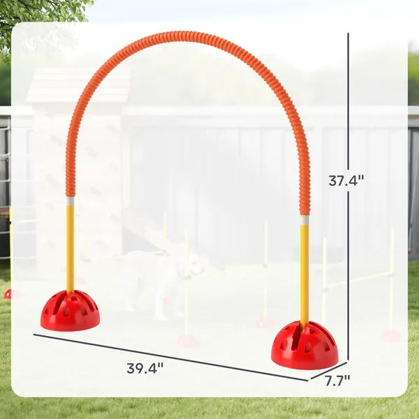 4 Piece Dog Agility Course Backyard Set , Carry Bag