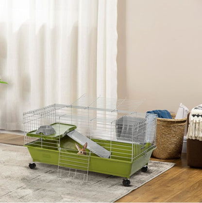 Small Animal Cage, Rolling Bunny Cage, Guinea Pig Cage