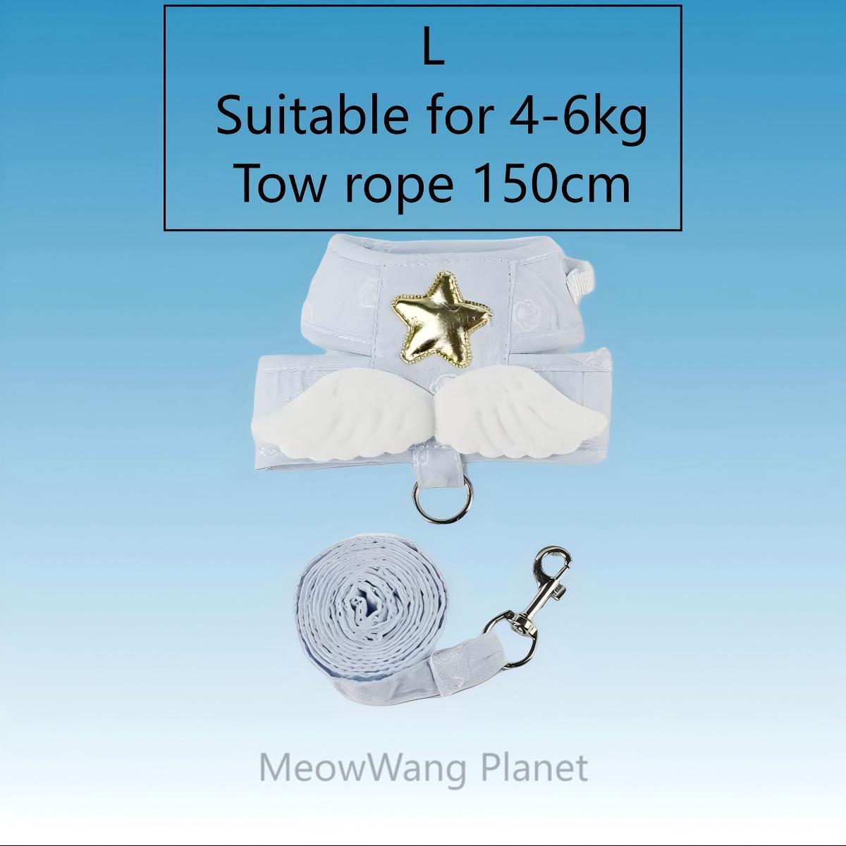 Dog Leash Cat Leash Heavenly Angel Wings Pet Harness Leash Set Luxury Adjustable Vest For Kittens Small Dogs Chic Secure Escape Proof Luxury Pet Gift For Cats Dogs