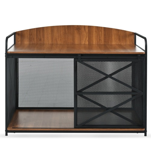 42.8 Heavy Duty Large Dog Crate Furniture For Large Medium Dog, Farmhouse Wooden Dog Kennel Indoor End Table, Decorative Pet House For Large Dogs