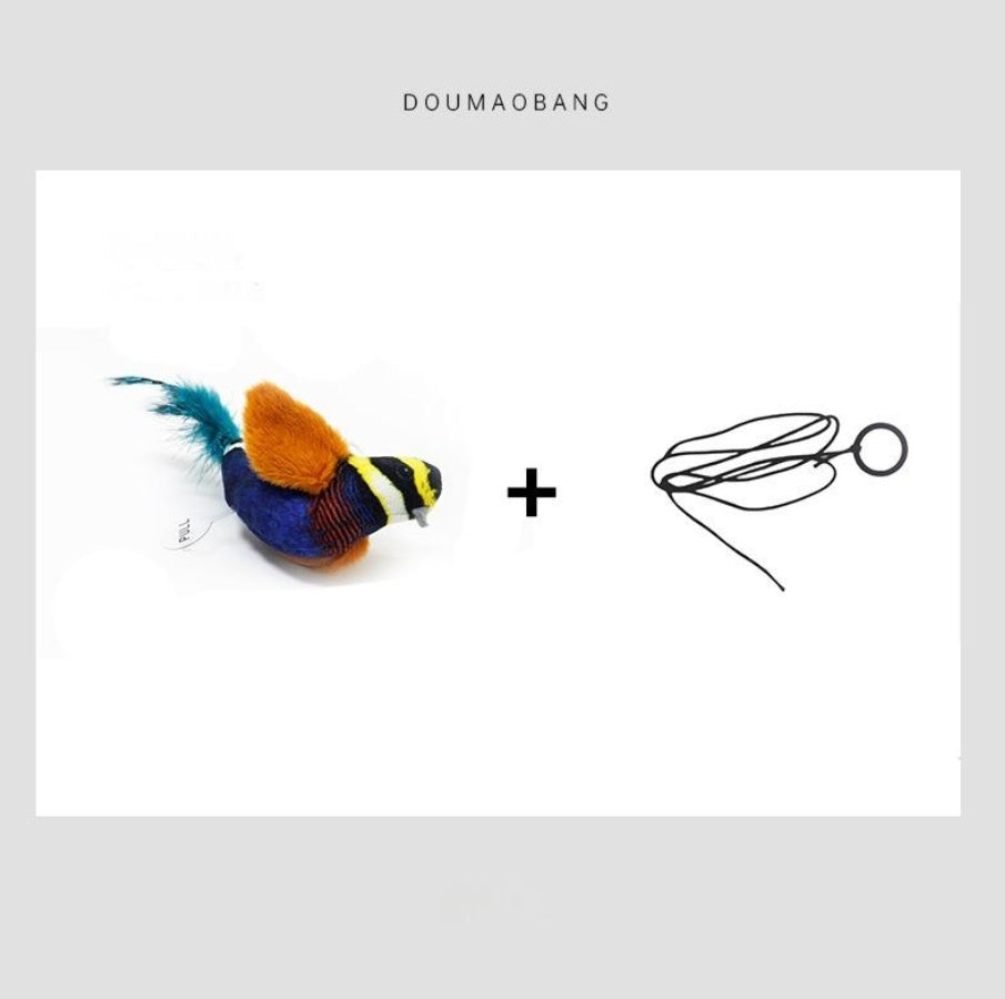 Cute Bird Design Cat Teaser Toy, SimulationParrot Cat Teaser Toy, Interactive Cat Teaser Toy,Pet Supplies Catbirdtoy Catnip