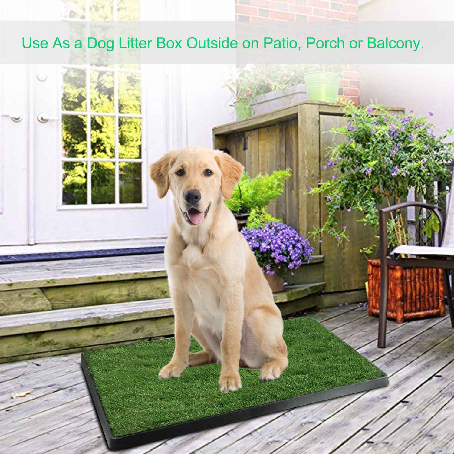 1Pc Dog Potty Training Artificial Grass Pad Pet Cat Toilet Trainer Mat Puppy Loo Tray Turf For Small Medium Dogs Indoor Outdoor Use