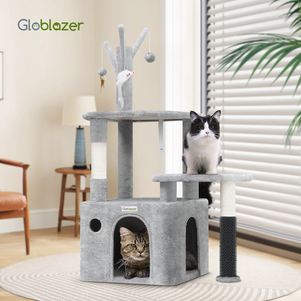 44 Inch Cat Climbing Frame Light Gray