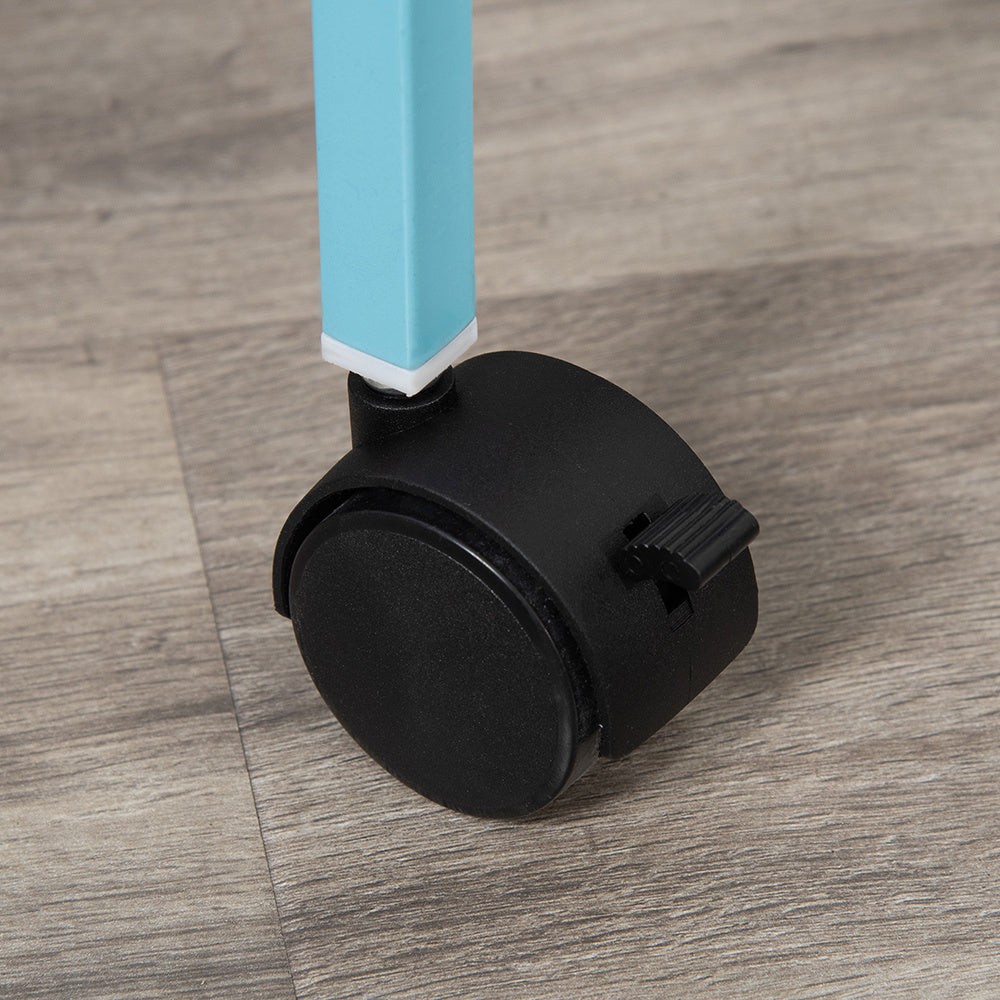 55inch 2 In 1 Bird Cage Aviary Parakeet House For Finches, Budgies With Wheels, Light Blue