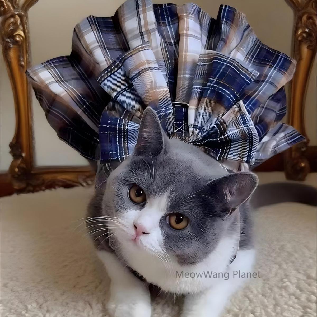 Luxury JK Plaid Pet Harness Dress And Leash Set Japanese School Uniform Vest For Cats Small Dogs Luxury Gift