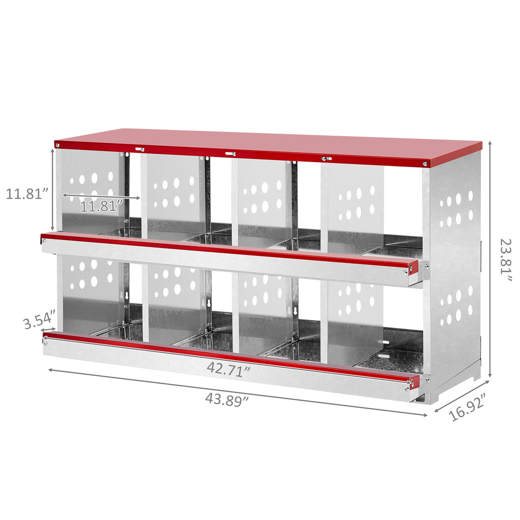 Dismantling And Installation Of Iron Red Feeding Supplies For An 8-compartment Sloping Roof House