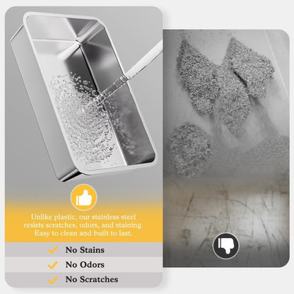 Large Stainless Steel Cat Litter Box