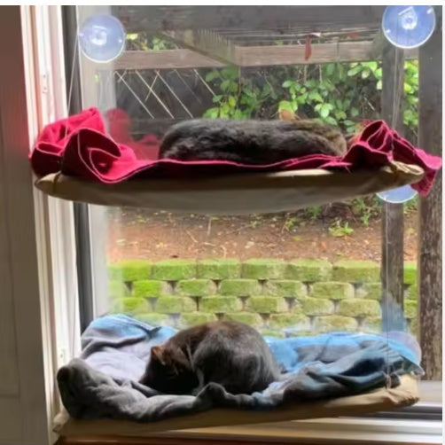 Washable Window-Mounted Sucker Cat Hammock Cat Nest Seat Elaxing Spot To Lounge For Cats