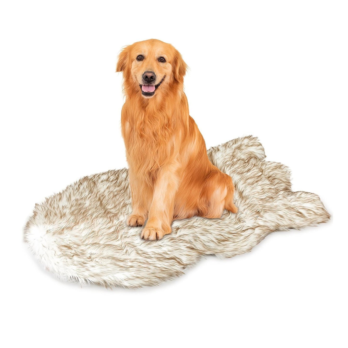 Luxury Faux Fur 5 Inches Thick Super Soft Memory Foam Dog Bed With Soft Removable