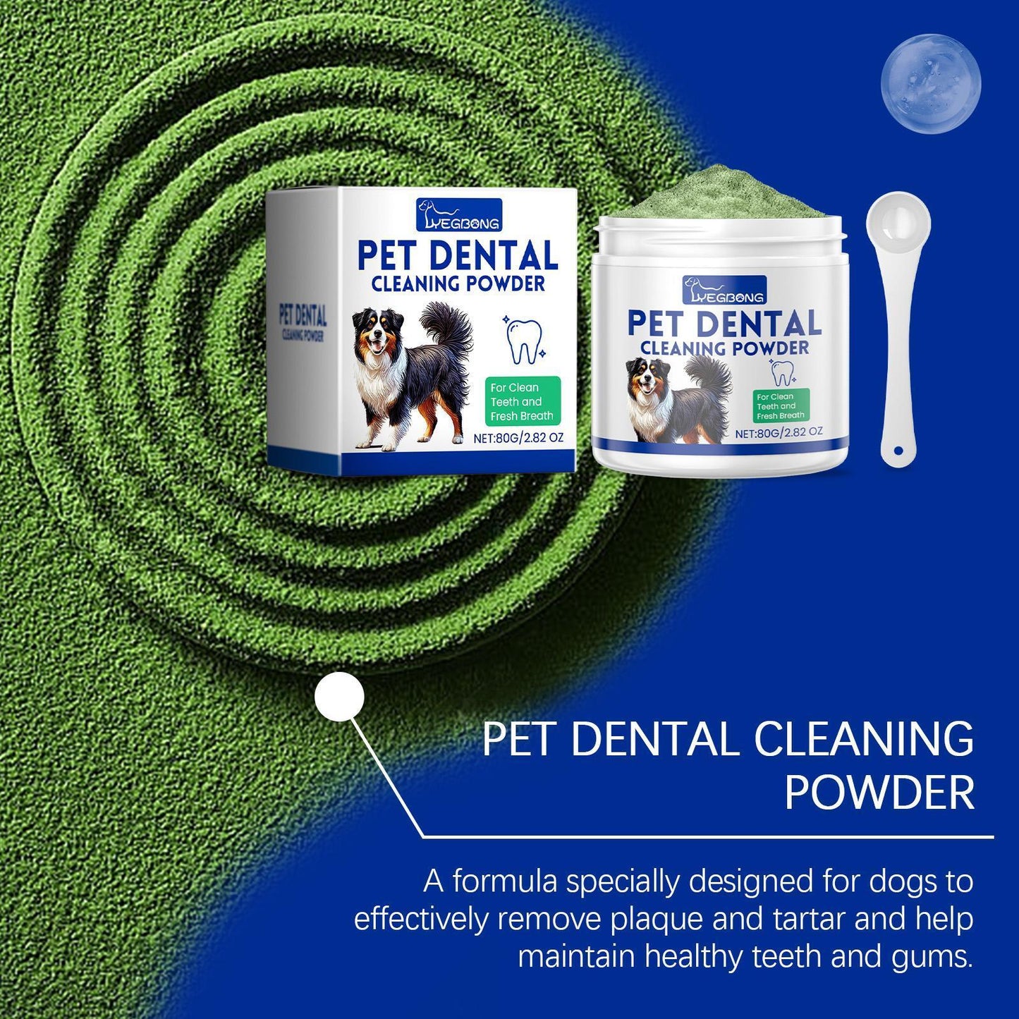 Yeagerbong Dog Tooth Cleaning Powder Gently Cleans Tartar Stains And Freshens Breath