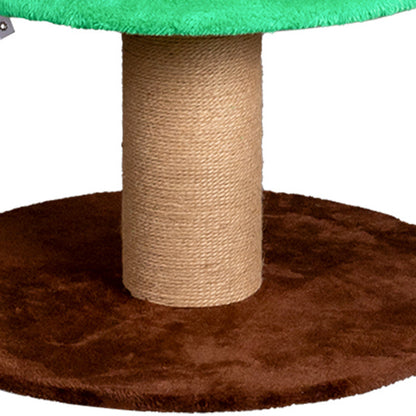 59in Large Tall Christmas Tree Cat Tower With 2 Cat Condos & Scratching Post, Soft Fleece Cat Tree With Teaser Toy & Sturdy Base & Built-in Openings For Indoor Cats, Green