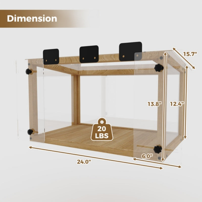 Waterproof Window Cat Perch Catio, Wood Cat Window Box, Window Catio For Indoor Cats. Suitable Single Hanging Window With An Inner Diameter Of The Window Frame With A Net Opening Width Of 24-35 In