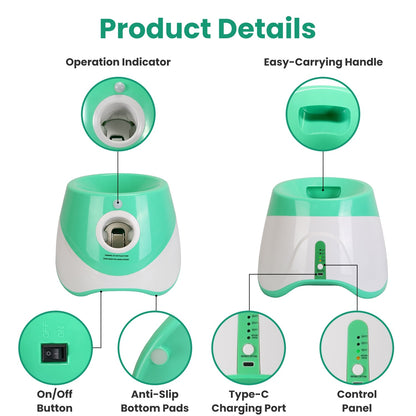 1Pc Automatic Dog Ball Launcher Included 6 Tennis Balls Dog With 3 Adjustable Launch Distance Interactive Ball Thrower Fetch Machine For Small Medium Dogs