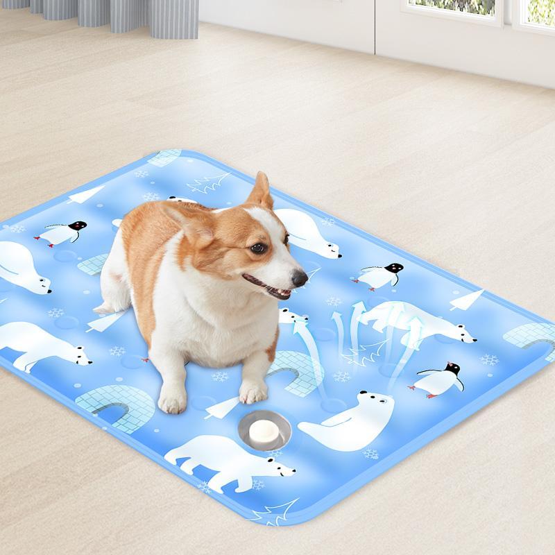 Pet Summer Cooling Pad, Ice Bear Shape, Suitable For Cats And Dogs, Washable And Portable Cooling Pad
