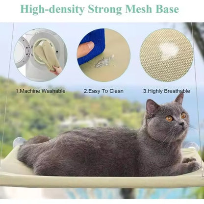 Washable Window-Mounted Sucker Cat Hammock Cat Nest Seat Elaxing Spot To Lounge For Cats