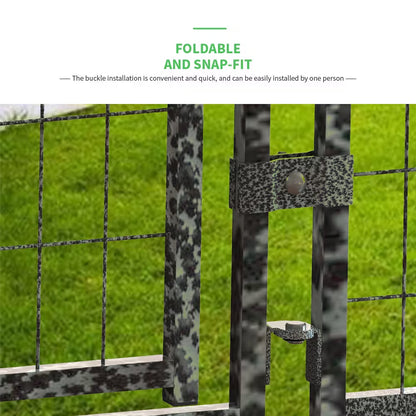 12 Pieces Square Tube Wire Running Cage Black Running Cage Single Door