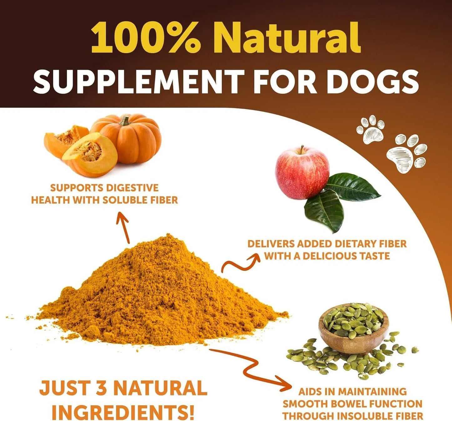Pumpkin Powder For Dogs Digestive Support 8 OZ Fiber Supplement For Constipation For Gut Balance Healthy Skin Digestion Glands Firm Stool Poop Anti Diarrhea Gas Relief