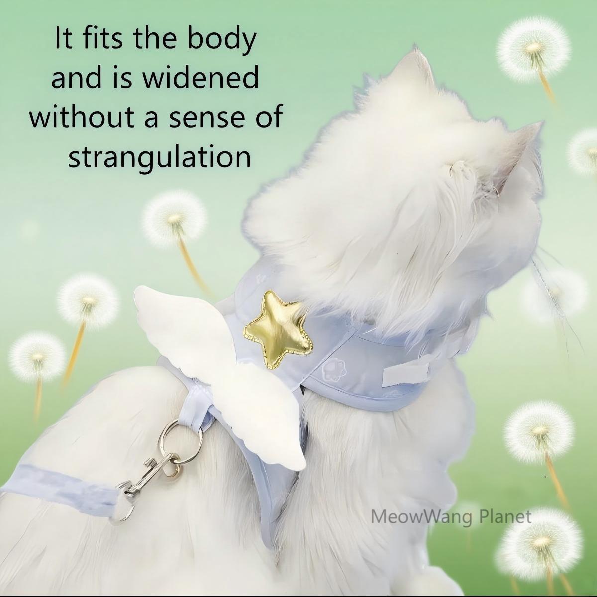 Dog Leash Cat Leash Heavenly Angel Wings Pet Harness Leash Set Luxury Adjustable Vest For Kittens Small Dogs Chic Secure Escape Proof Luxury Pet Gift For Cats Dogs