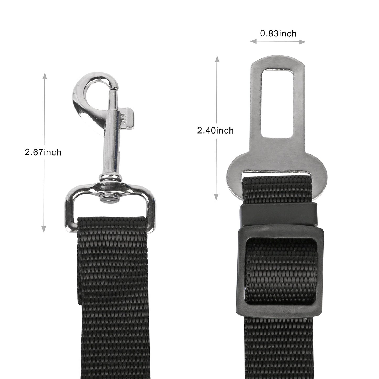 2Pcs Pet Dog Seat Belt Leash Adjustable Pet Dog Cat Safety Leads Harness Car Vehicle Nylon Fabric Seatbelt Strap