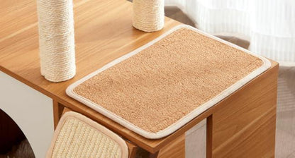 Indoor Wooden Cat Climbing Frame Cat Tower Cat House With Cat Scratching Board Ramp Suitable For Large Cats And Kittens