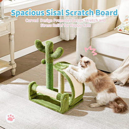 Cactus Shape Natural Sisal Rope Easy To Assemble Green Cat Scratching Post