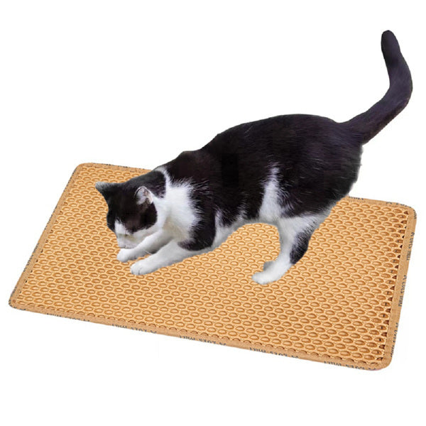 Double Layer Rice Shaped Cat Litter Pad
