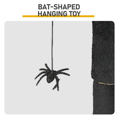 Gothic Cat Tree, Halloween Cat Tower Cat Tree With Spacious Cat Condo, Brach Shaped Scratching Post, Scratching Ladder, Spider Toy For Indoor Cats, Red & Black