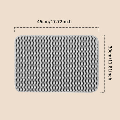 Premium Cat Litter Mat - Leak-Proof Waterproof Base & Non-Slip Backing - Effectively Traps And Filters Litter For A Cleaner, Dry Floor