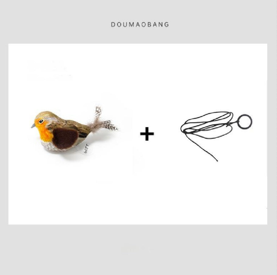 Cute Bird Design Cat Teaser Toy, SimulationParrot Cat Teaser Toy, Interactive Cat Teaser Toy,Pet Supplies Catbirdtoy Catnip