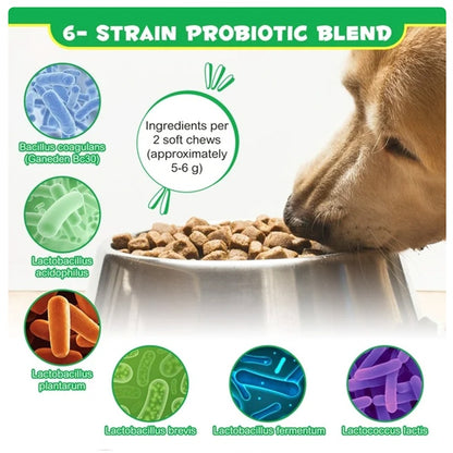 Hot Sales Probiotics Chews For Pets Customized Shape For Digestive Health Pets Supplement Healthy Gut For Dogs