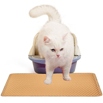 Double Layer Rice Shaped Cat Litter Pad