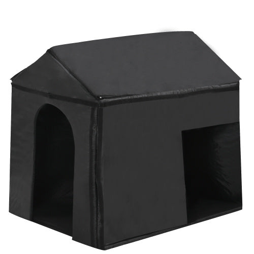 60.2  Large Outdoor Dog House With Insulated Liner For Winter Waterproof Dog Kennel For Medium & Large Dogs, Dog House With Porch And Asphalt Roof And Elevated Floor, Nature